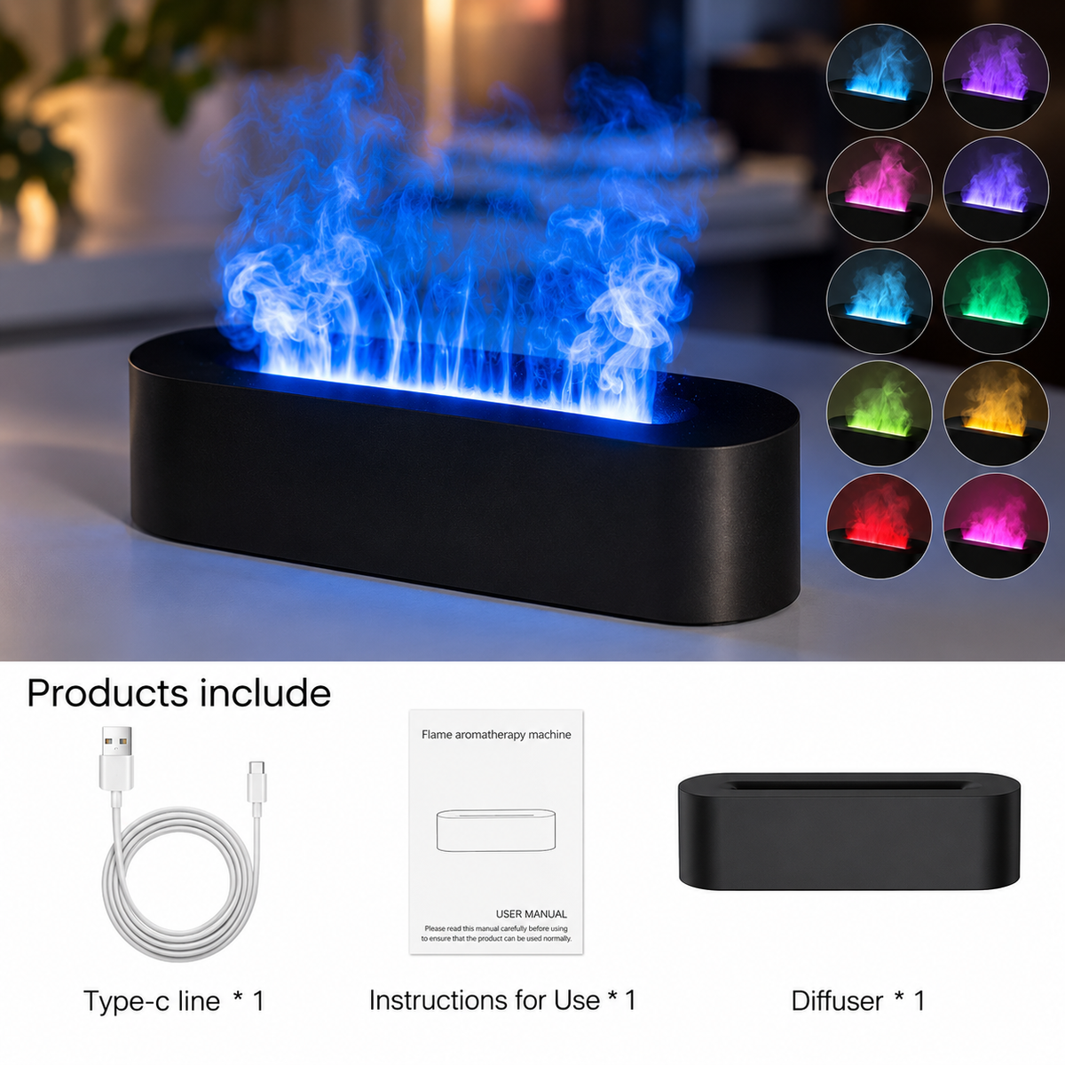 Ember Glow Flame Aroma Diffuser