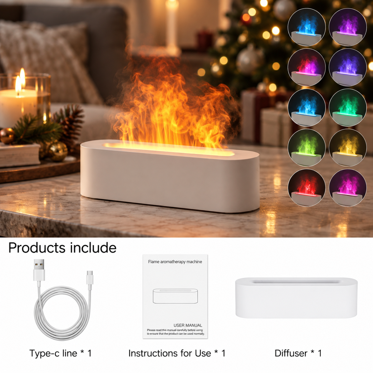 Ember Glow Flame Aroma Diffuser